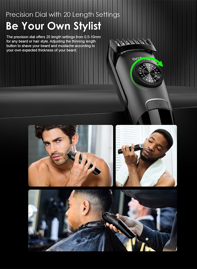 Oraimo OPC-TR13N Professional Hair Trimmer with Precision Dial,IPX7 Waterproof, 90-Minute Cordless Runtime,Type-C Rechargeable,Beard Trimmer - Image 2